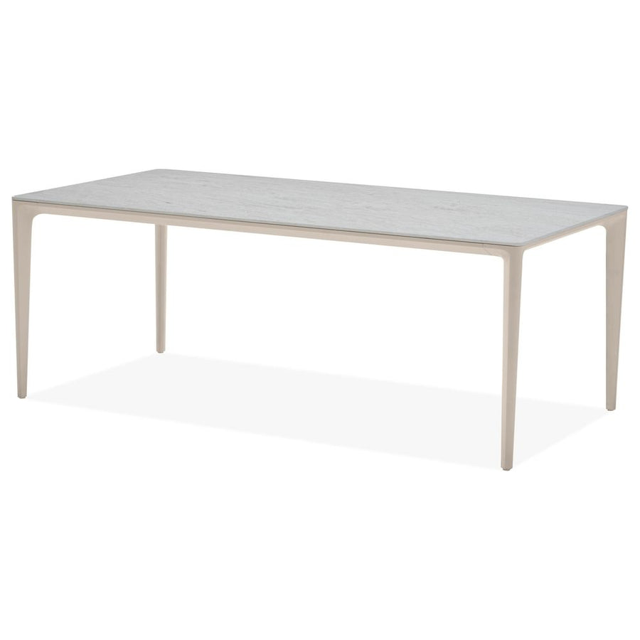 Outdoor Dining Tables Cayman 94" Dining Table Travertino Ceramic , Powder Coated Taupe Legs / Indoor-Outdoor