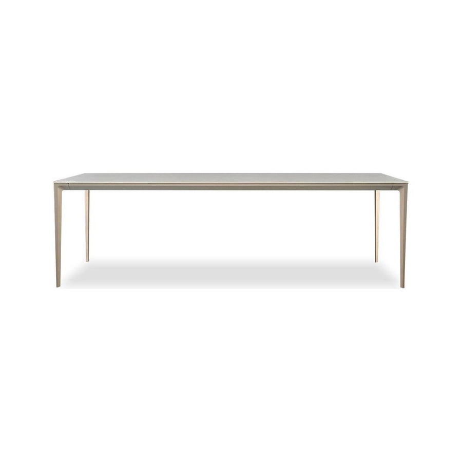 Cayman 94" Dining Table Travertino Ceramic , Powder Coated Taupe Legs / Indoor-Outdoor.