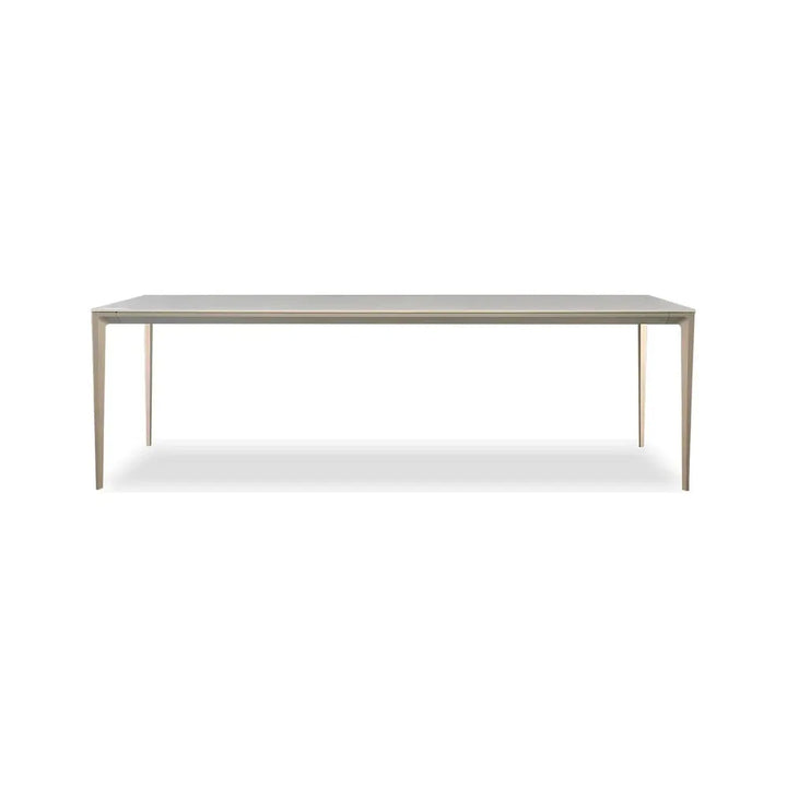 Cayman 86" Dining Table Travertino Ceramic Powder Coated Taupe Legs