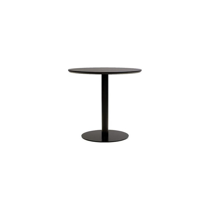 Dining Tables Halfpint Round Dining Table Black Commercial Grade Mdf, Black Powder Coated Steel Base