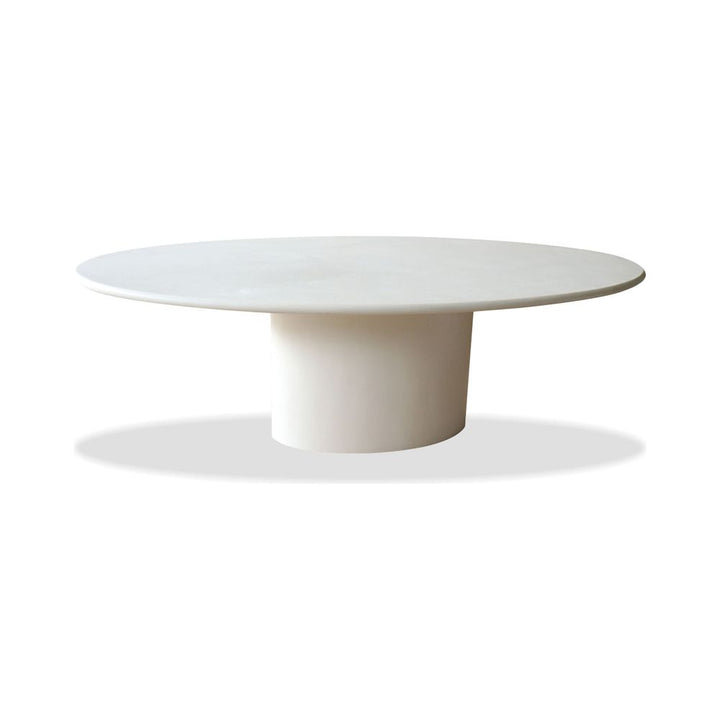 Dining Tables Tugg 87'' Oval Dining Table Ivory Tusk Microskin
