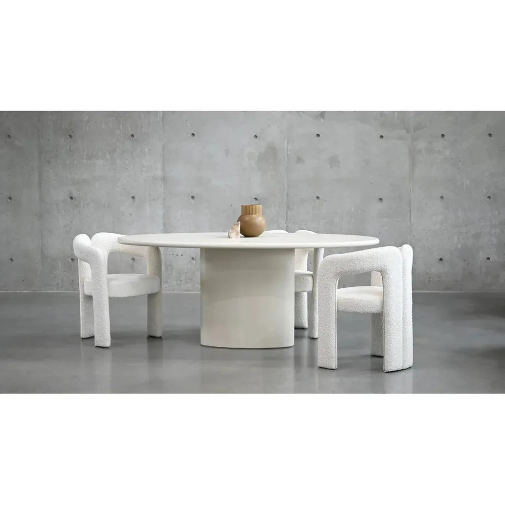 Dining Tables Tugg 71" Oval Dining Table Ivory Tusk Microskin