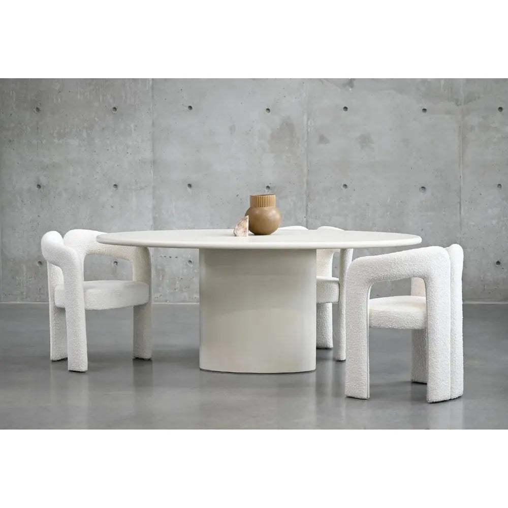 Dining Tables Tugg 87'' Oval Dining Table Ivory Tusk Microskin