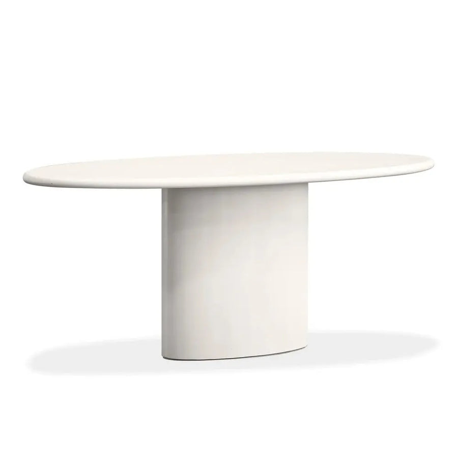 Dining Tables Tugg 87'' Oval Dining Table Ivory Tusk Microskin