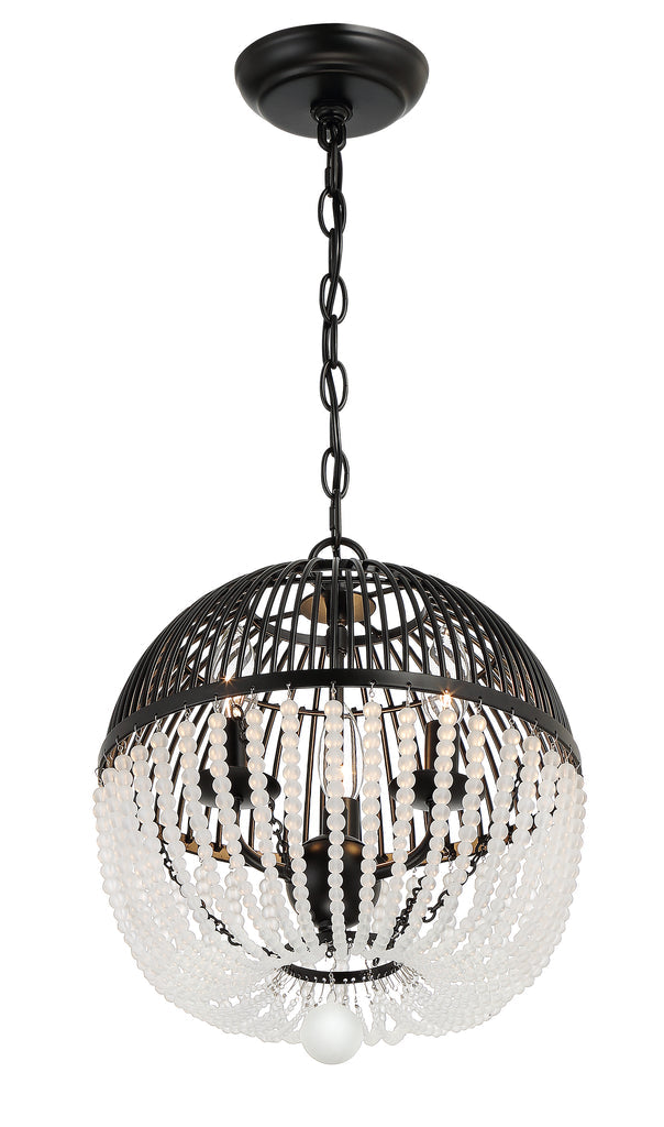 Duval 3 Light Chandelier-Crystorama Lighting Company-CRYSTO-DUV-623-MK-ChandeliersMatte Black-7-France and Son