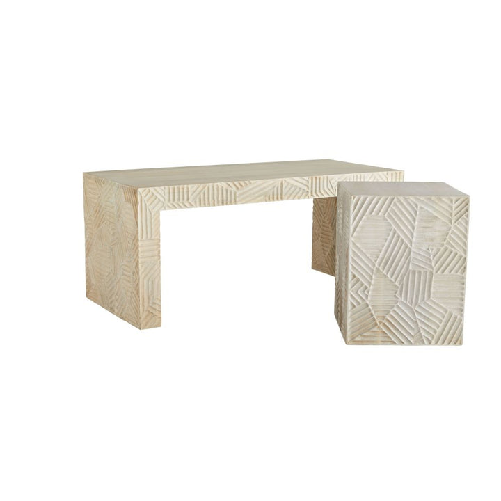 Heath Bench/Cocktail Table - White