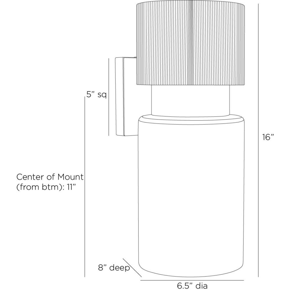 Sutton Outdoor Sconce - Gray