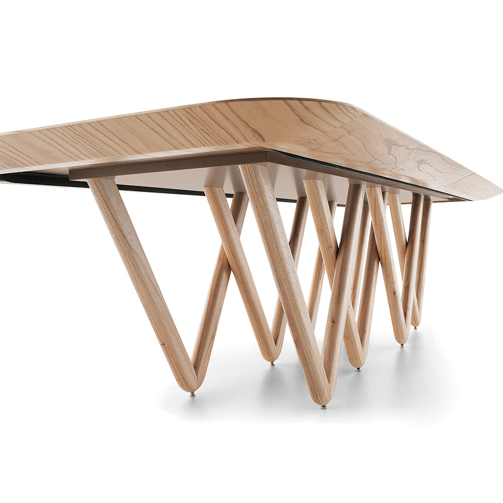 Dablio Dining Table-Uultis-UULTIS-50084287-Dining TablesNatural Teak-1-France and Son