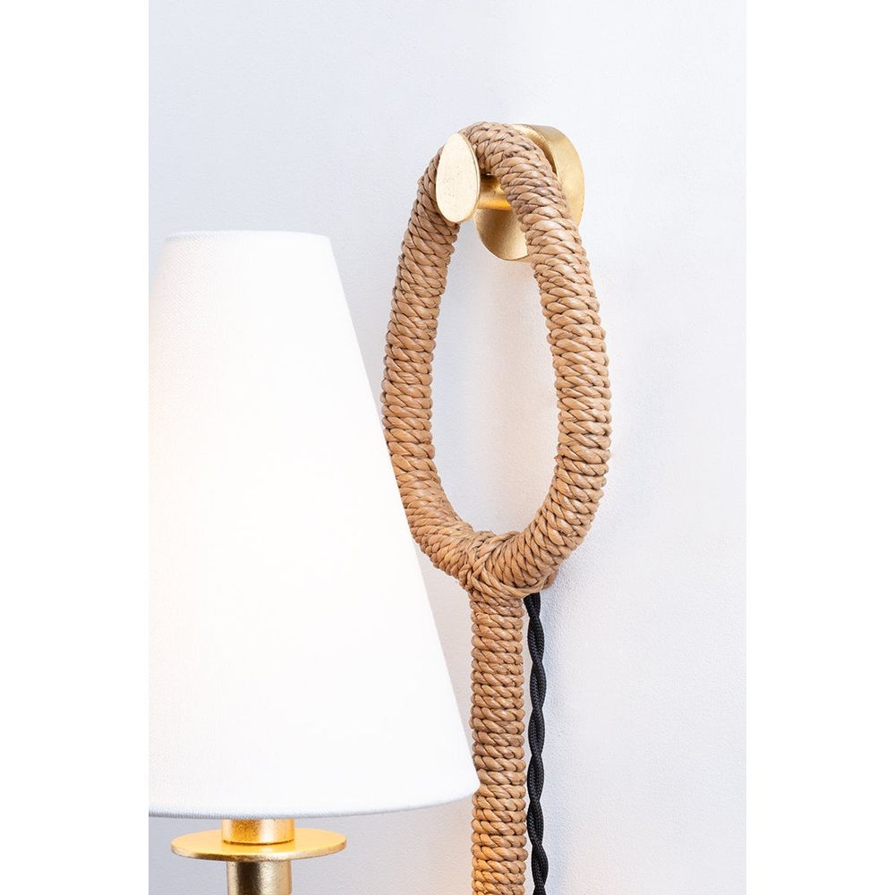 Wall Lighting Deaver Plug-In Sconce - Vintage Gold Leaf