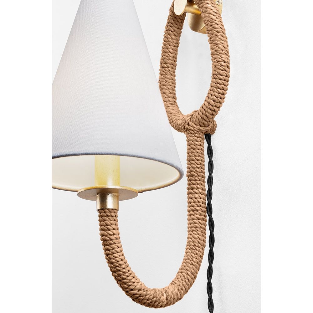 Wall Lighting Deaver Plug-In Sconce - Vintage Gold Leaf