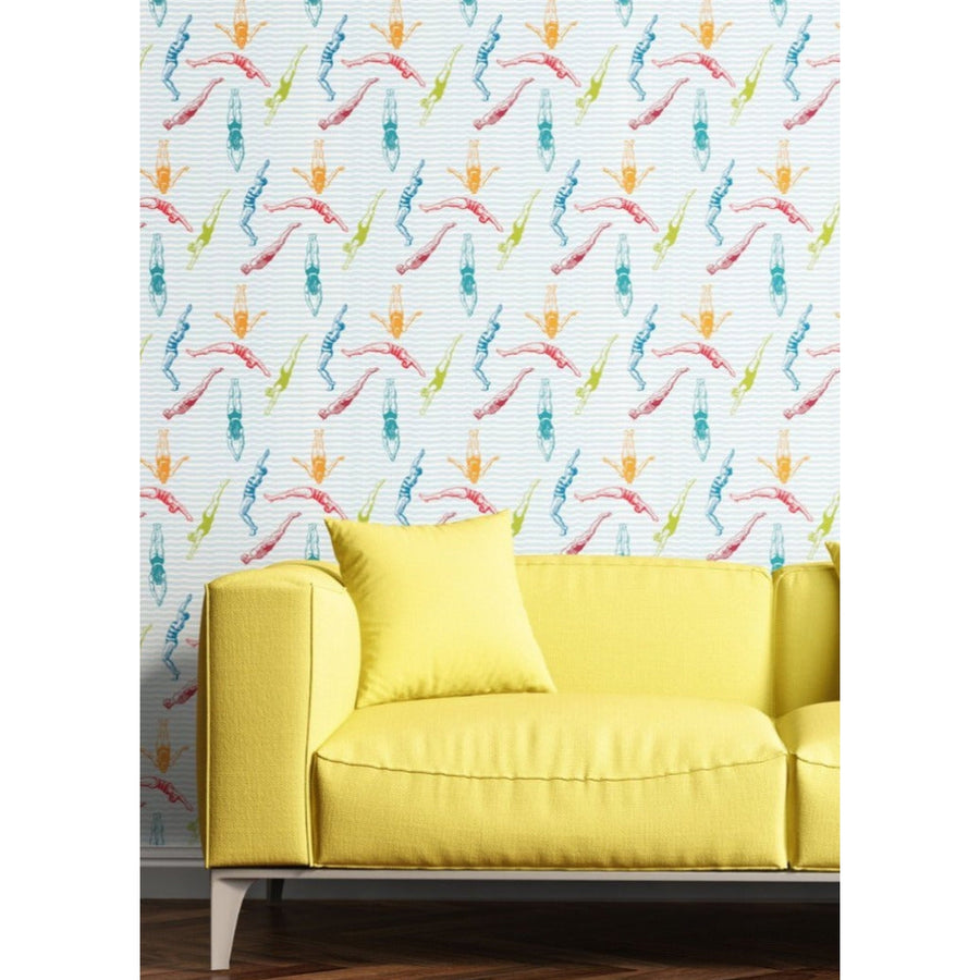 Divers Wallpaper-Mitchell Black-MITCHB-WC326-1-PM-10-Wall DecorPatterns Popsicle-Premium Matte Paper-4-France and Son