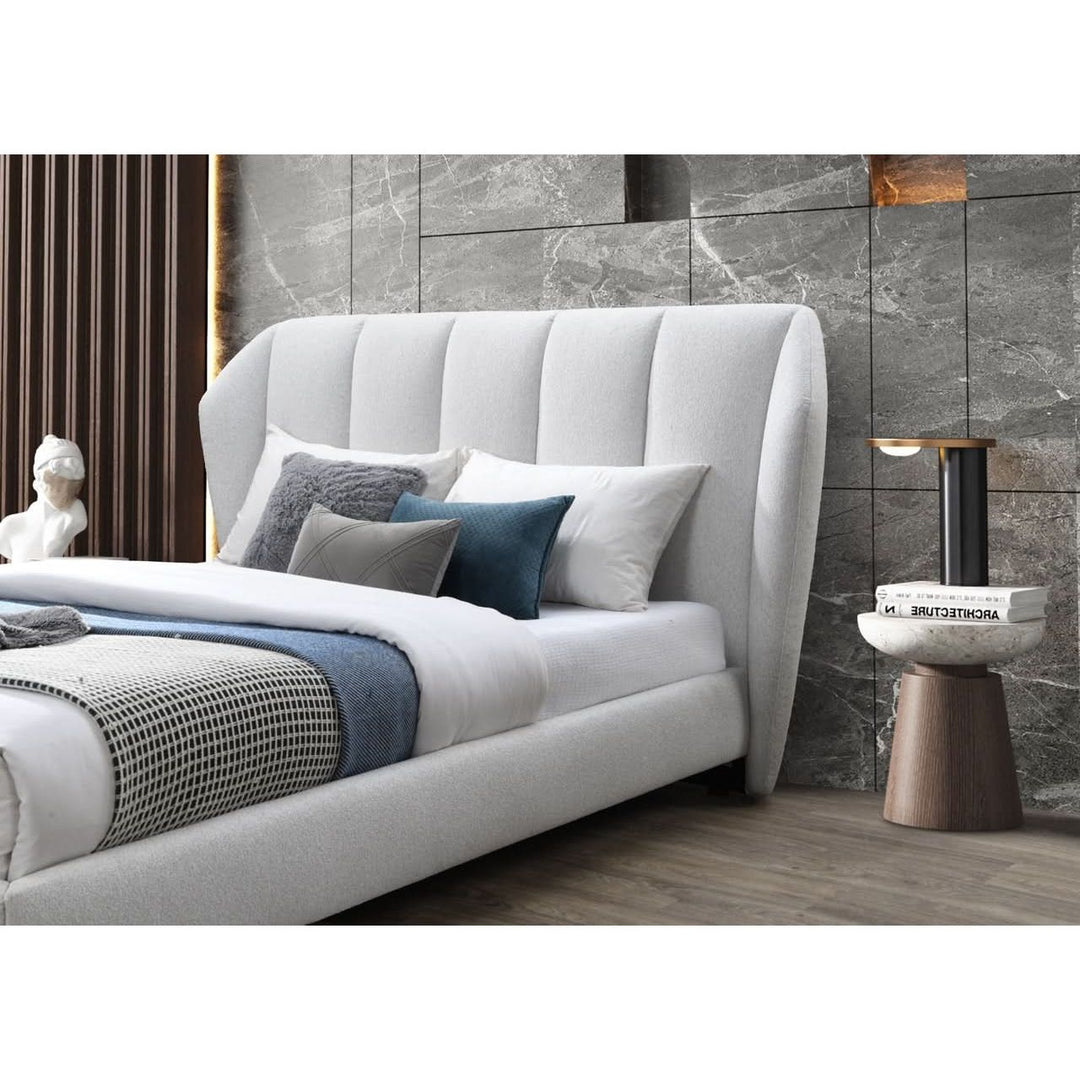 Donna Fabric Wingback Bed