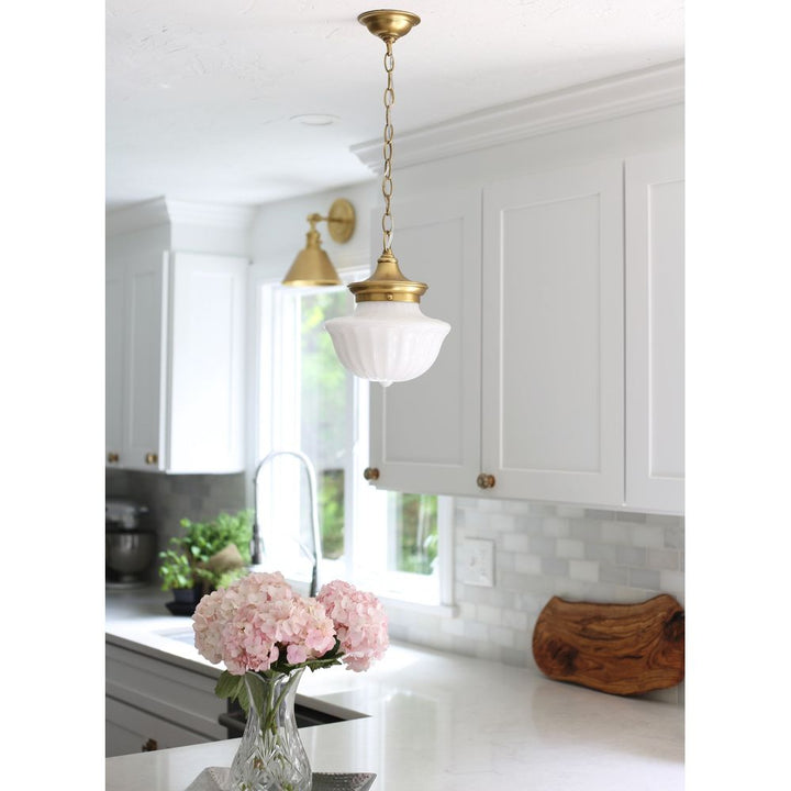 Pendants Dutchess 1 Light Small Pendant Aged Brass