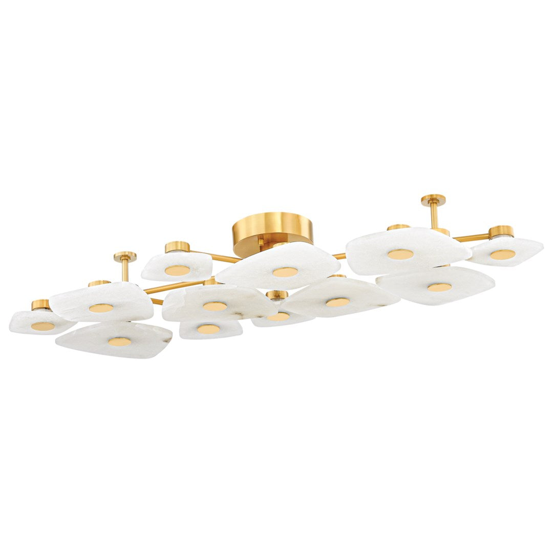 HOLMDEL Semi Flush-Hudson Valley-HVL-7854-AGB-Flush Mounts-1-France and Son