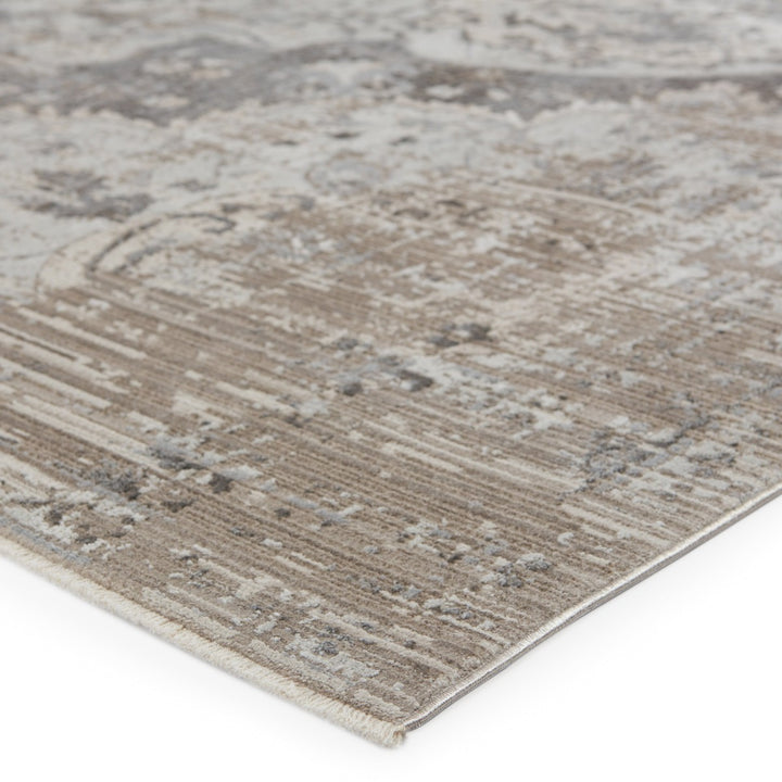 Vibe by Jaipur Living Ginevra Medallion Gray/ Ivory Area Rug (8'10"X12'7")