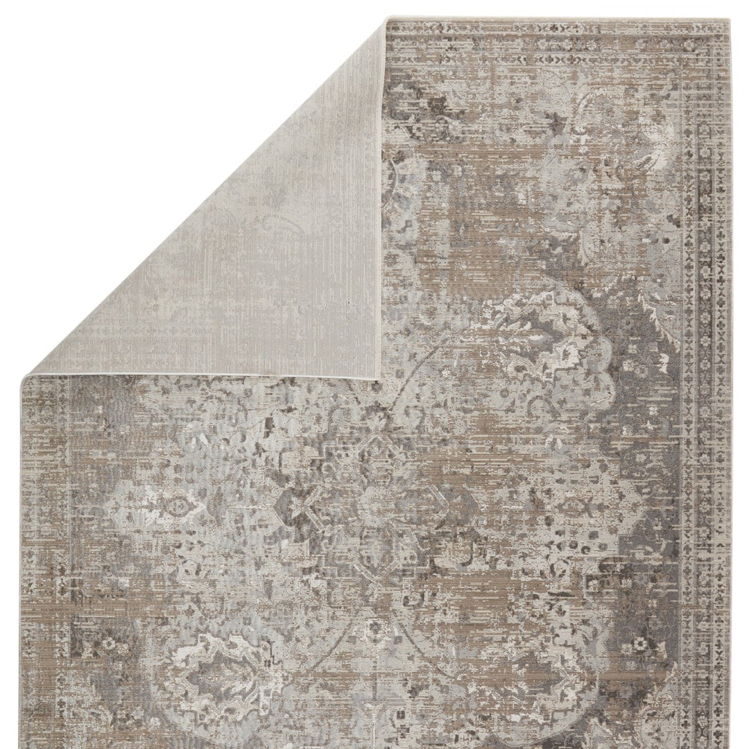 Vibe by Jaipur Living Ginevra Medallion Gray/ Ivory Area Rug (8'10"X12'7")