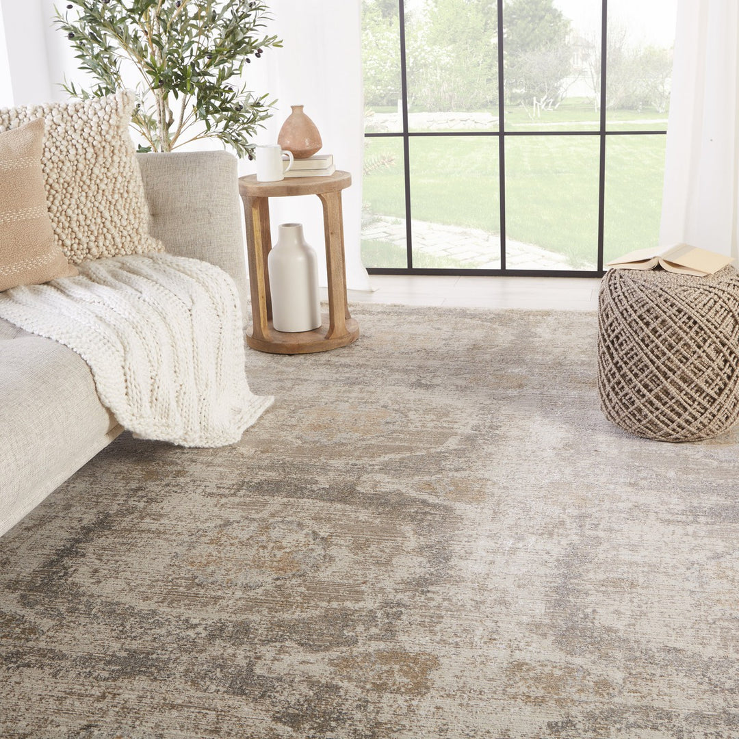 Vibe by Jaipur Living Airi Medallion Gray/ Beige Runner Rug (3'X8')