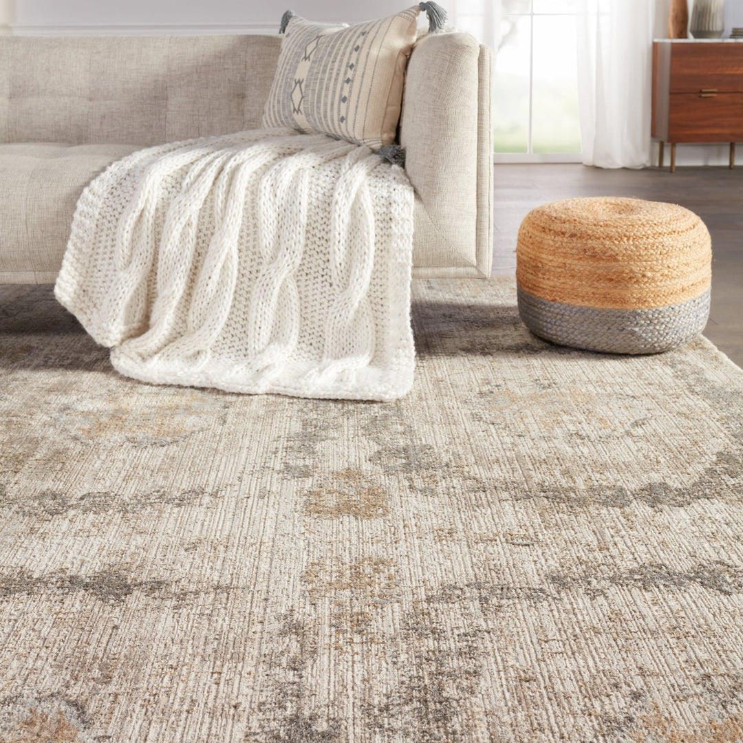 Vibe by Jaipur Living Airi Medallion Gray/ Beige Runner Rug (3'X8')