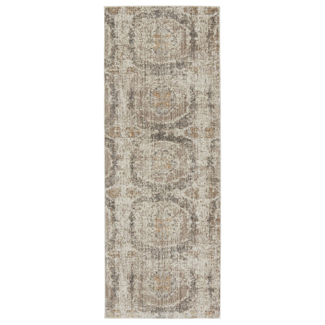 Vibe by Jaipur Living Airi Medallion Gray/ Beige Runner Rug (3'X8')