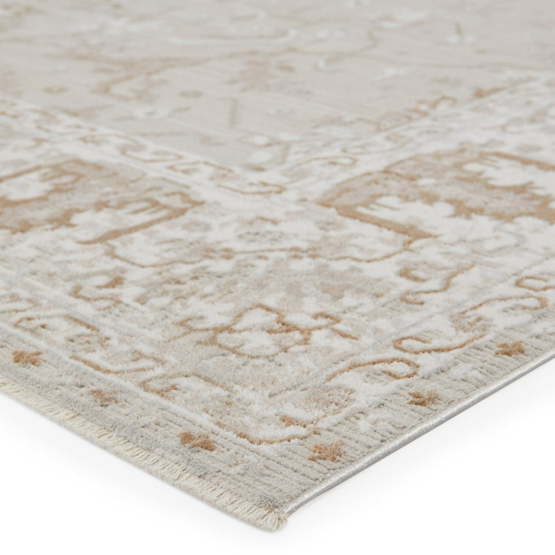 Vibe by Jaipur Living Dhaval Oriental Light Gray/ White Area Rug (5'3"X7'6")