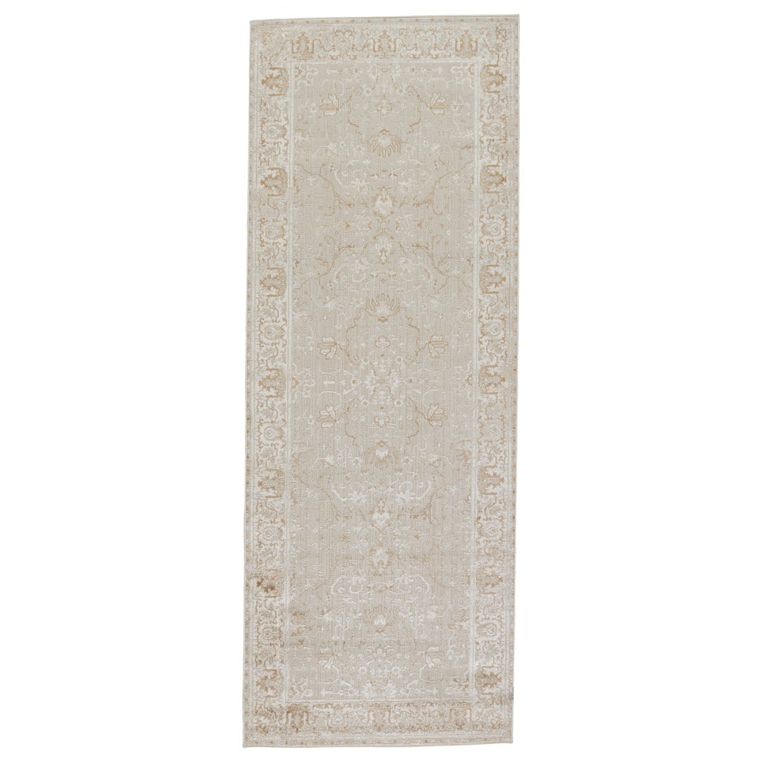 Vibe by Jaipur Living Dhaval Oriental Light Gray/ White Area Rug (5'3"X7'6")