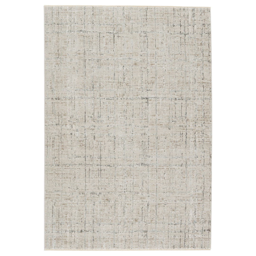 Vibe by Jaipur Living Sovis Abstract Light Gray/ Ivory Area Rug (8'10"X12'7")