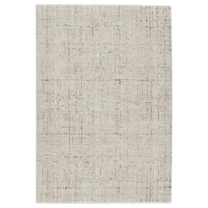 Vibe by Jaipur Living Sovis Abstract Light Gray/ Ivory Area Rug (8'10"X12'7")