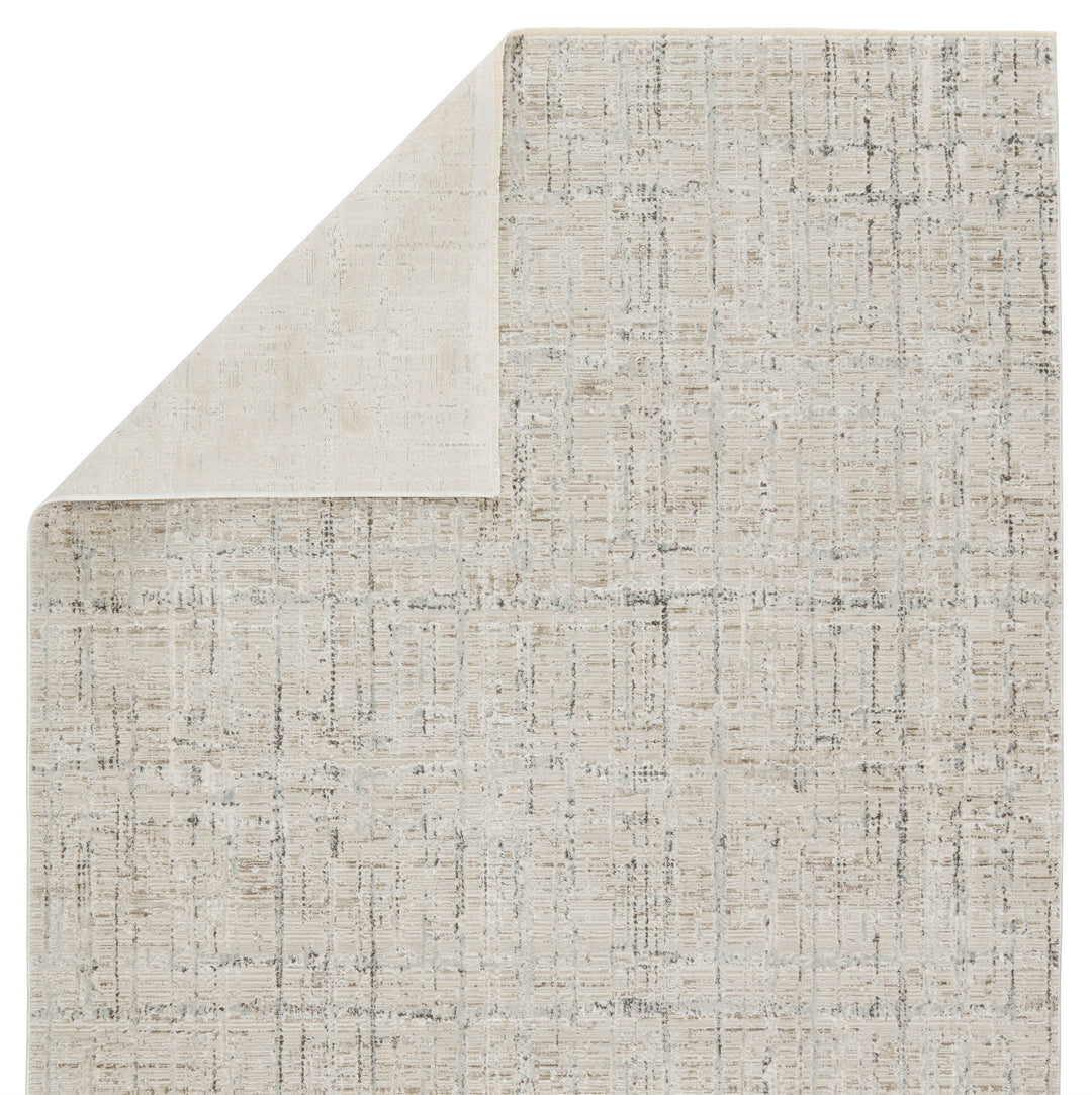 Vibe by Jaipur Living Sovis Abstract Light Gray/ Ivory Area Rug (8'10"X12'7")