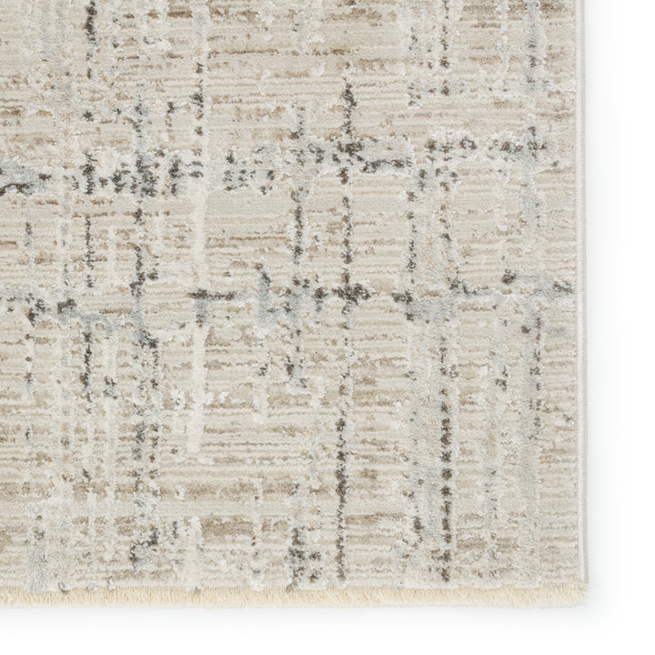 Vibe by Jaipur Living Sovis Abstract Light Gray/ Ivory Area Rug (8'10"X12'7")