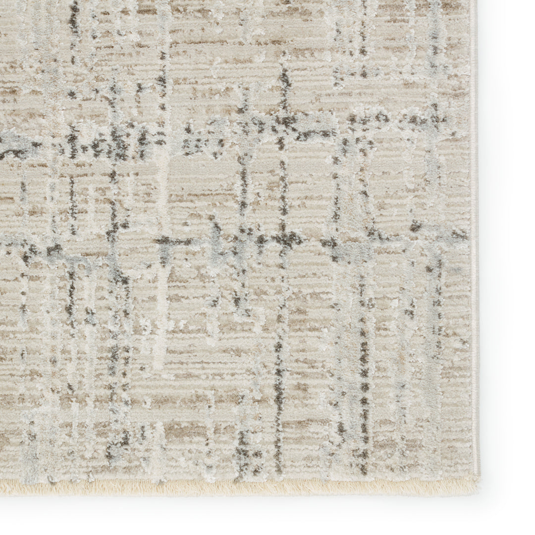 Vibe by Jaipur Living Sovis Abstract Light Gray/ Ivory Area Rug (5'3"X7'6")