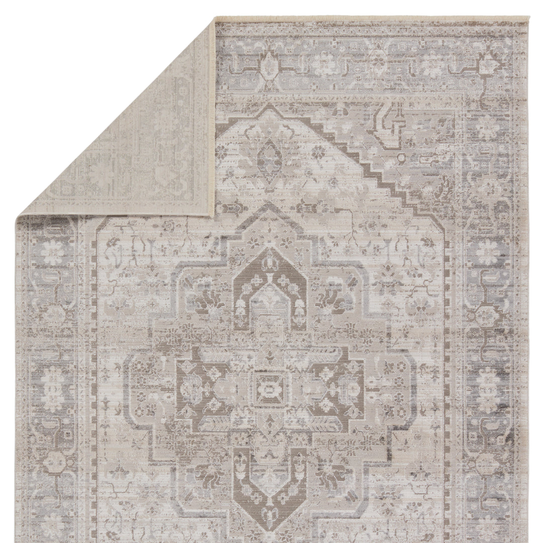 Vibe by Jaipur Living Venn Medallion Taupe/ Silver Area Rug (5'3"X7'6")