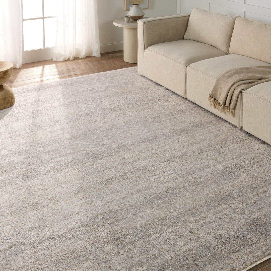 Vibe by Jaipur Living Wayreth Floral Taupe/ Silver Runner Rug (3'X8')