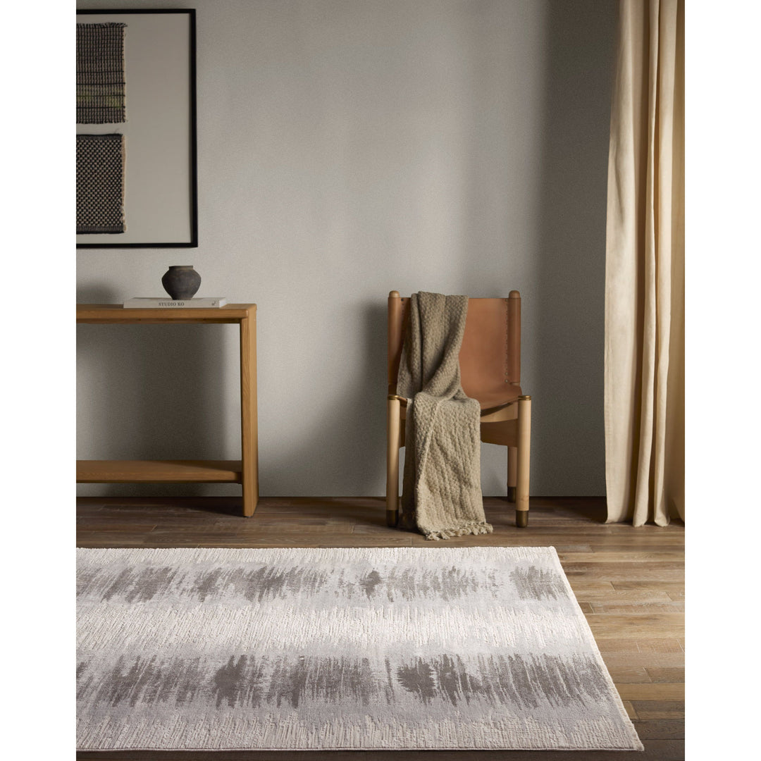 Vibe By Jaipur Living Cassius Striped Light Gray/Taupe Area Rug (5'3"X7'6")