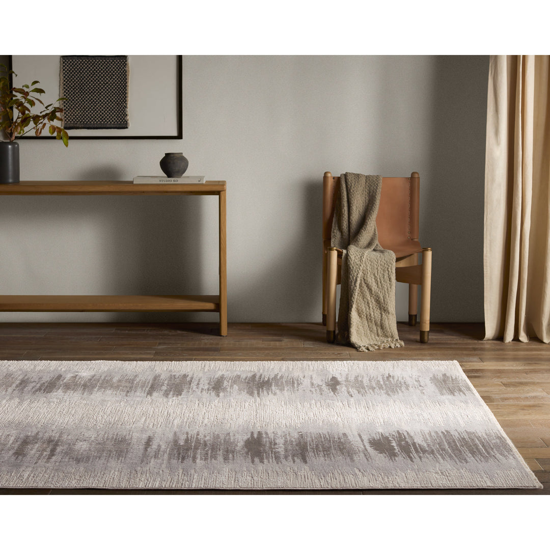 Vibe By Jaipur Living Cassius Striped Light Gray/Taupe Area Rug (5'3"X7'6")