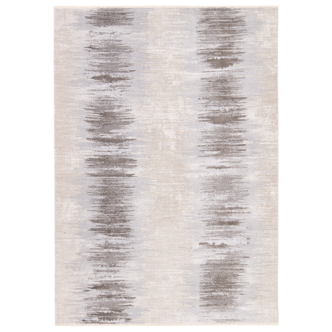 Vibe By Jaipur Living Cassius Striped Light Gray/Taupe Area Rug (7'10"X10'10")