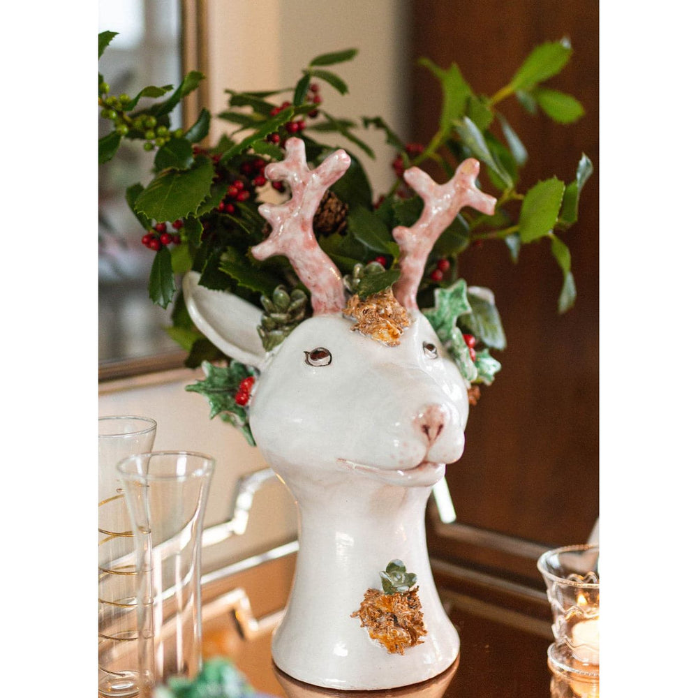 Head Ceramic Head Vase-ABIGAILS-ABIGAILS-211011-VasesReindeer-2-France and Son