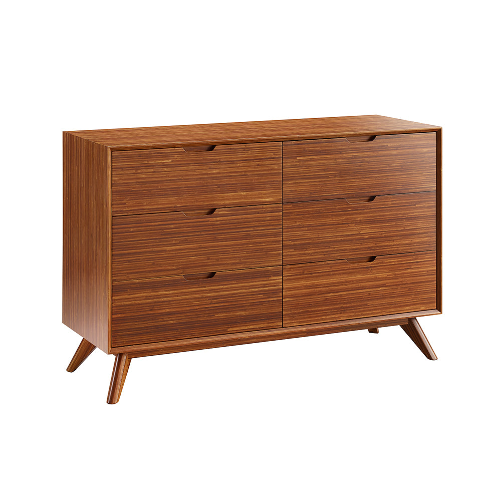 Summit Six Drawer Dresser - Amber