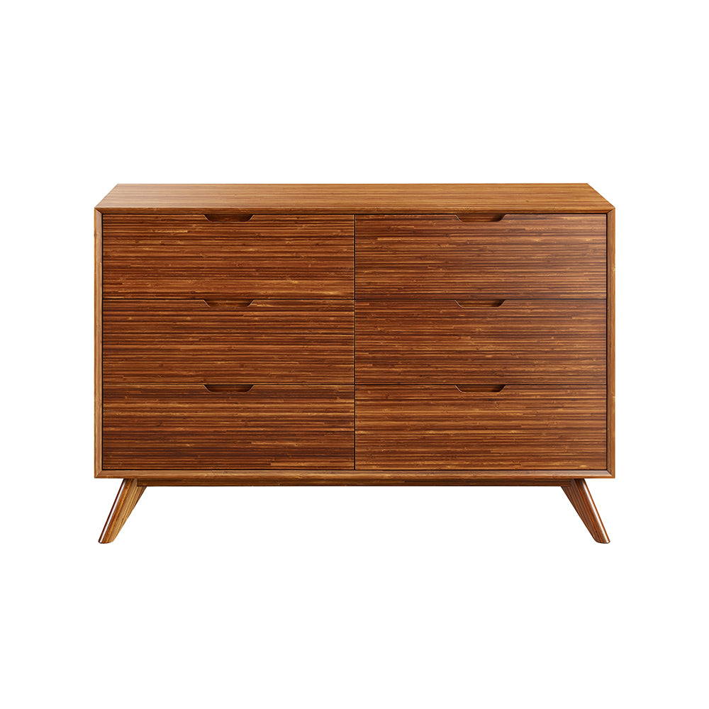 Summit Six Drawer Dresser - Amber