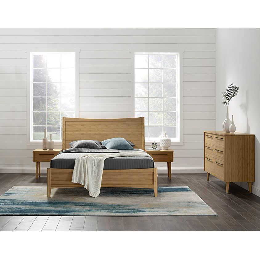 Willow Queen Platform Bed - Caramelized