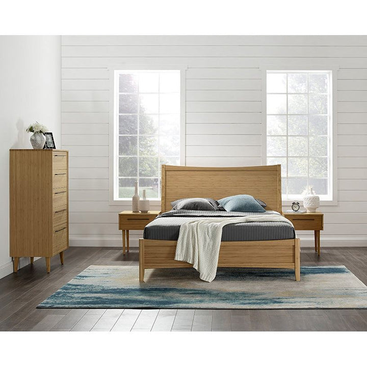 Willow Queen Platform Bed - Caramelized