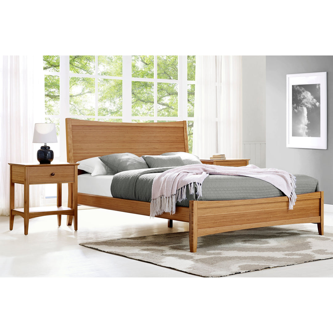 Willow Queen Platform Bed - Caramelized