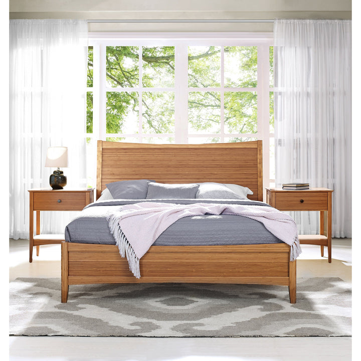 Willow Queen Platform Bed - Caramelized