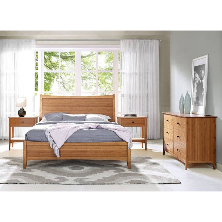 Willow Queen Platform Bed - Caramelized