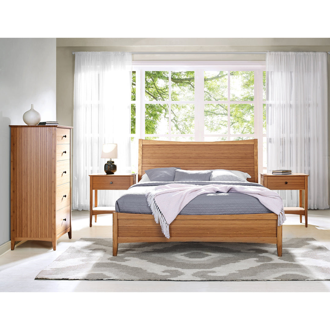 Willow Queen Platform Bed - Caramelized