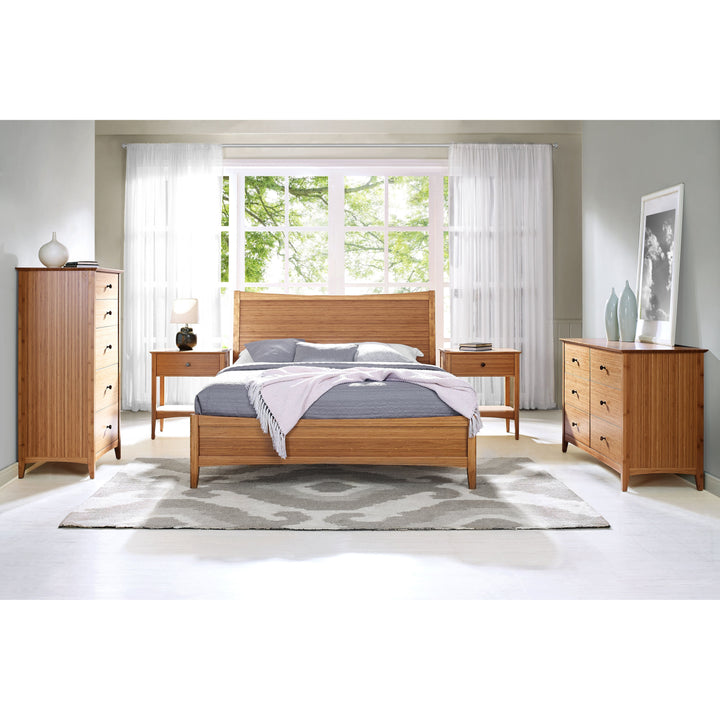 Willow Queen Platform Bed - Caramelized