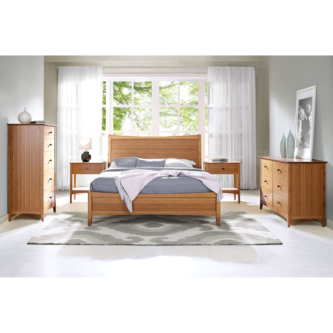 Willow Eastern King Platform Bed - Caramelized