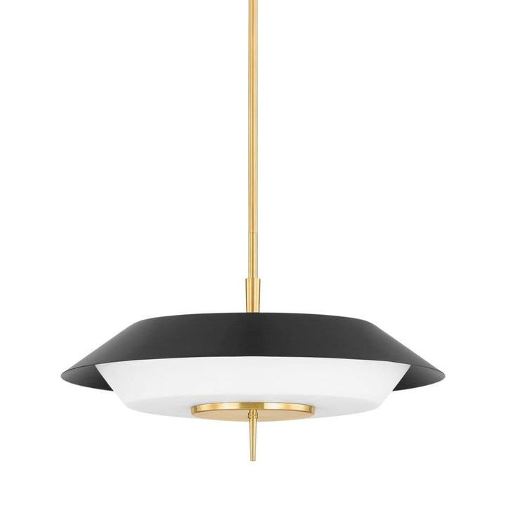 Westport Pendant-Hudson Valley-HVL-4304-AGB/SBK-PendantsAged Brass/Soft Black-1-France and Son