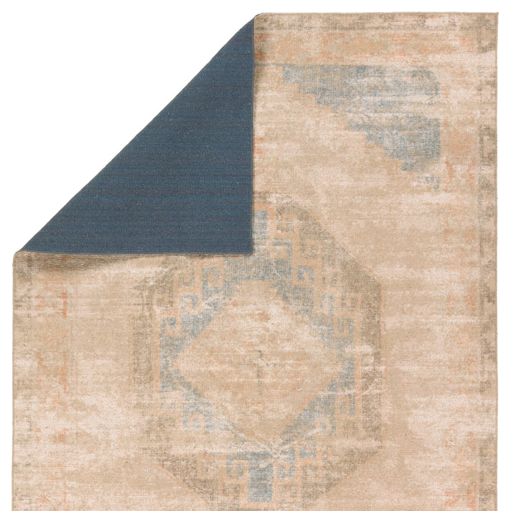 Vibe by Jaipur Living Kayell Medallion Tan/Blue Area Rug (4'X6' Rectangle)