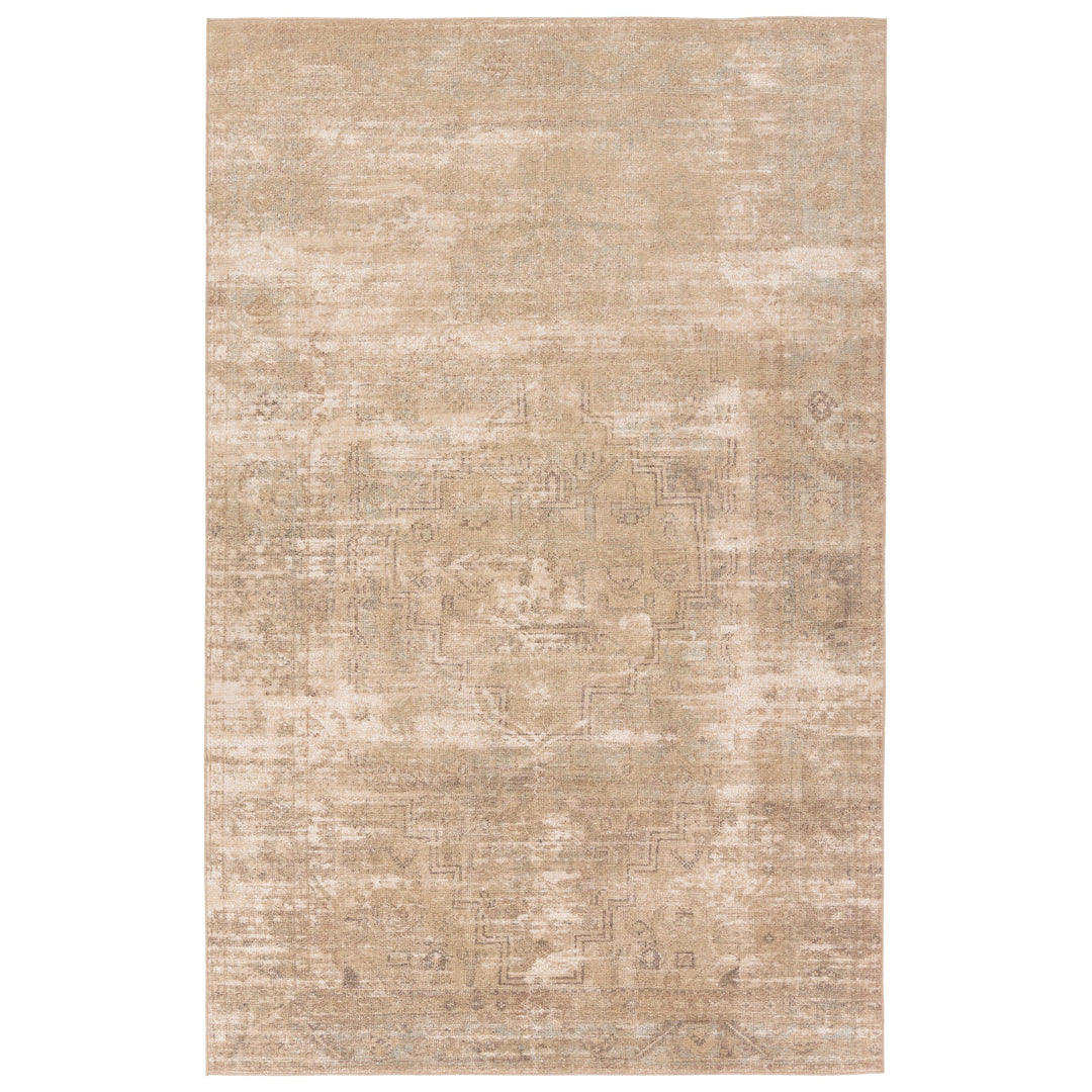 Vibe by Jaipur Living Leshni Medallion Tan/Sage Area Rug (4'X6' Rectangle)