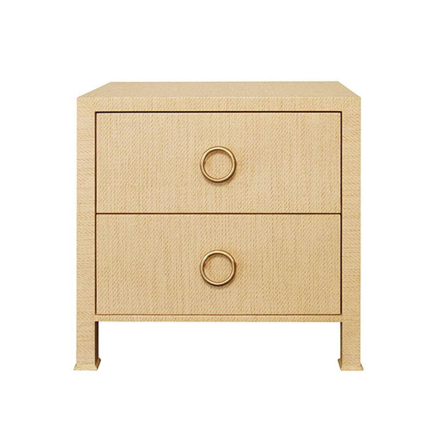 Dressers & Chests Edelman Two Drawer Side Table In Natural Grasscloth